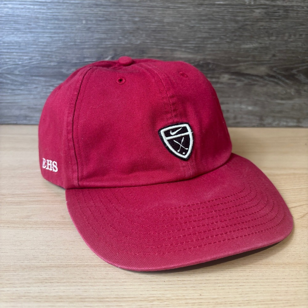 Vintage Nike Hat‎ Cap Strap Back Red Golf Duluth East Greyhounds High School